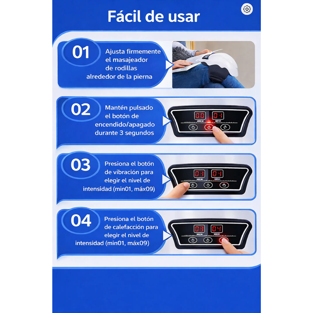 Masajeador de Rodilla con Vibración Pro®