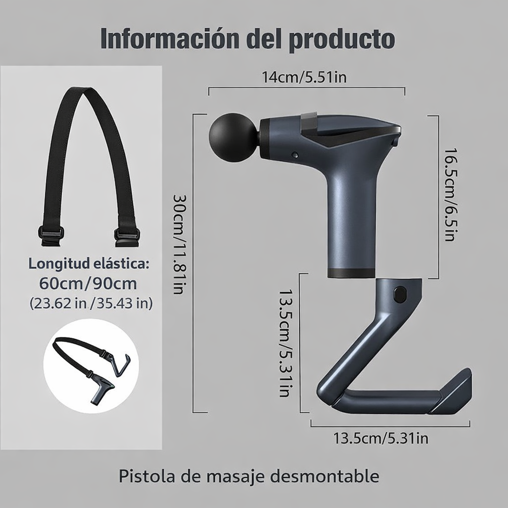 Pistola Masajeadora Multifunción