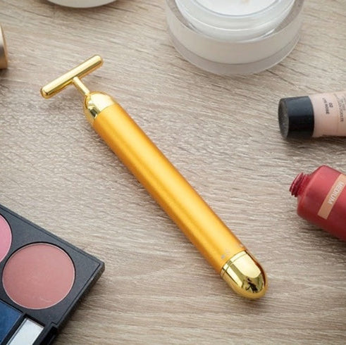 Barra de Belleza Facial 24K – Masajeador Reafirmante Vibratorio