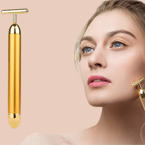 Barra de Belleza Facial 24K – Masajeador Reafirmante Vibratorio