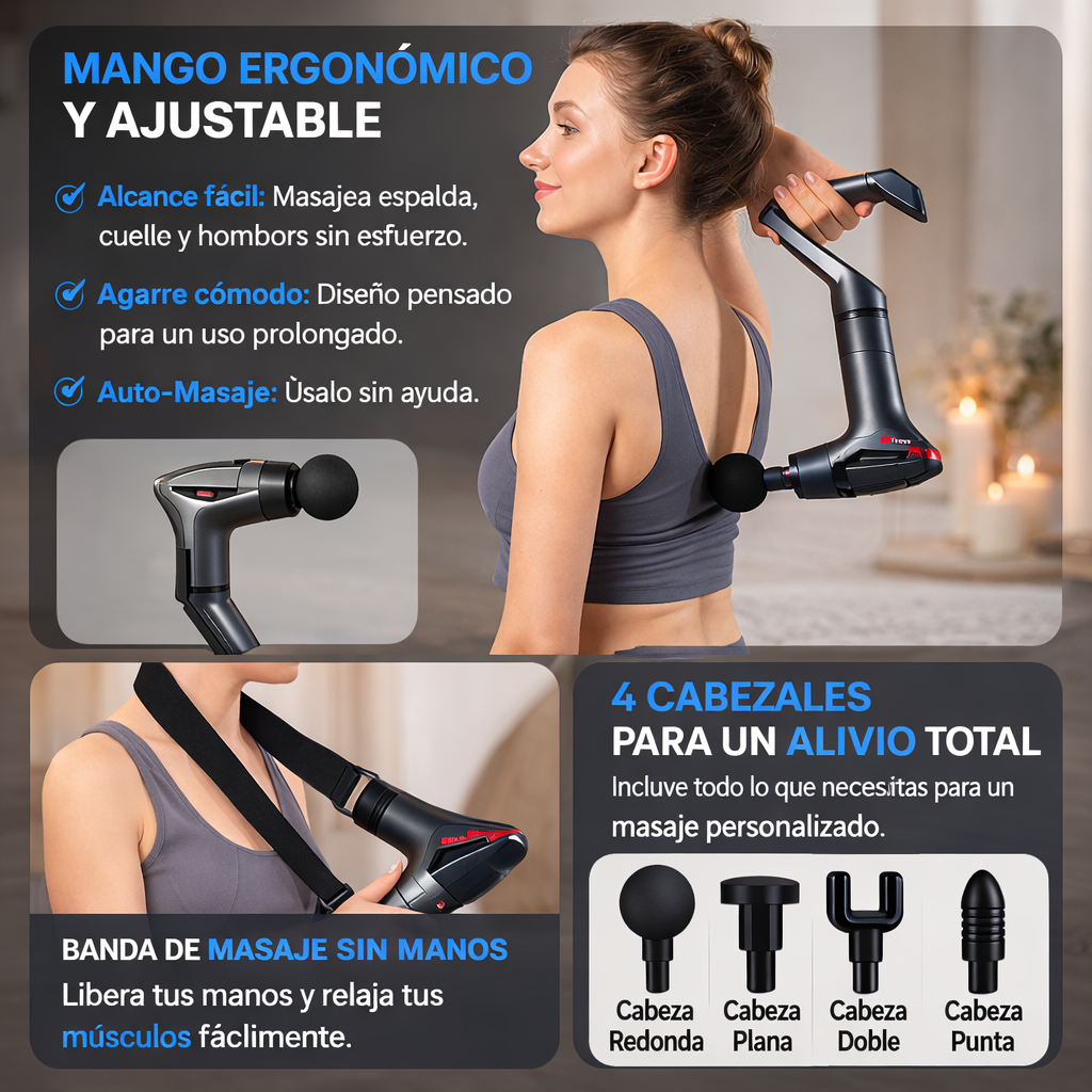 Pistola Masajeadora Multifunción